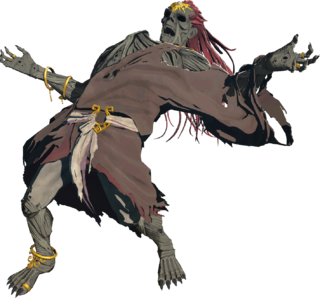 A model of Ganondorf's mummified body.