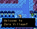 Merman Link at his first arrive to Zora Village in the past.