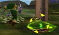 Link performing a Jump Attack from Majora's Mask