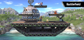 The Battlefield form of the Great Bay Stage from Super Smash Bros. Ultimate