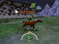 Link riding Epona through Termina Field