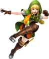 Render of Linkle wielding the Winged Boots from Hyrule Warriors