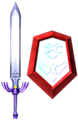 Master Sword and Mirror Shield from SoulCalibur II