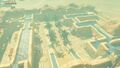 An overhead view of Gerudo Town from Breath of the Wild