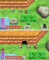 Rocks hinting towards a hidden entrance from A Link Between Worlds