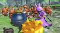 Ravio wielding the Crackling Nice Hammer from Hyrule Warriors: Definitive Edition