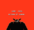 Ganon during the Game Over screen