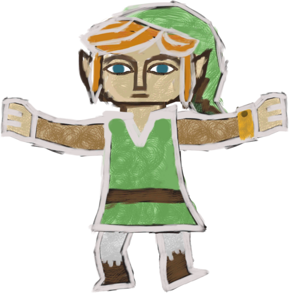 File:ALBW Link Painting.png