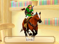 Completed puzzle featuring Link and Epona from Picross 3D: Round 2