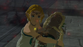 Zelda cradling Sonia's body from Tears of the Kingdom