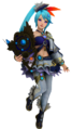 Lana wielding the Sorceress Tome from Hyrule Warriors