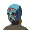 Icon of a Radiant Mask with Light Blue Dye
