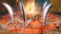 Impa's attack featuring the Eye Symbol in Hyrule Warriors
