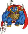 Artwork of Ganon holding the Trident from Oracle of Seasons and Oracle of Ages