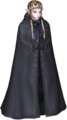 Zelda in her robes, revealing her head