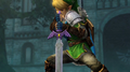 Link pulling the Master Sword from its pedestal in Hyrule Warriors