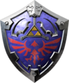 Alternate artwork of the Hylian Shield from Twilight Princess HD
