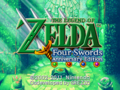 The Title Screen of Four Swords Anniversary Edition