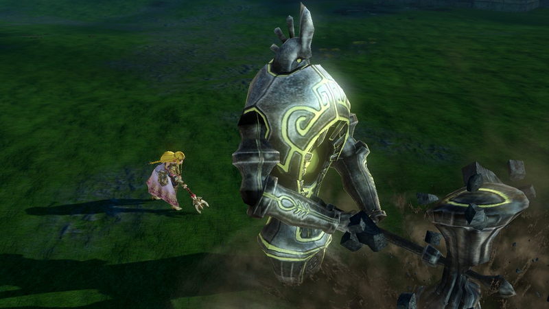 File:HW - Zelda and Hammer Guardian Statue.png