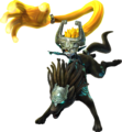 Artwork of Midna riding a Shadow Wolf from Hyrule Warriors