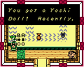 Link receiving the Yoshi Doll from Link's Awakening DX
