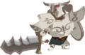 A white, Shield-carrying Darknut from The Wind Waker