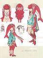 Concept art of Mipha from Breath of the Wild