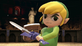 Closeup of Toon Link from Super Smash Bros. Ultimate