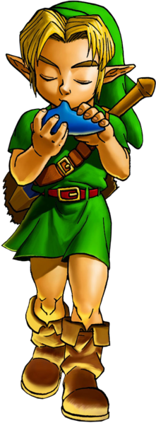 File:OoT Link Ocarina of Time Artwork.png