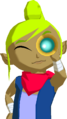 Tetra looking at you through a Telescope from Four Swords Adventures