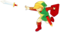 Link throwing his Sword