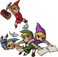 Art of the four Links in Four Swords Adventures (Navi Trackers mode)