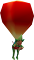 Tingle floating with his Tingle Balloon