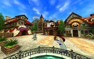 Hyrule Castle Town screenshot from Ocarina of Time 3D