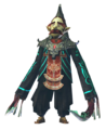 Zant wearing the Troupe Leader's Mask from Hyrule Warriors