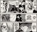 Koume and Kotake questioning Sheik from Ocarina of Time manga by Akira Himekawa
