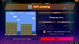 Cliff Jumping screenshot from Nintendo World Championships: NES Edition