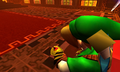 The Triforce of Courage appearing on Link's hand in Ocarina of Time 3D