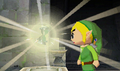 Link finds the Phantom Hourglass within the Temple of the Ocean King.