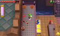 A ledge with Hearts and Rupees in Stage 3