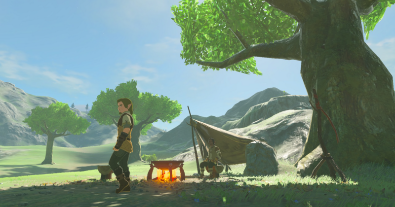 File:BotW Mounted Archery Camp.png