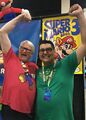 Joe Hernandez with Charles Martinet, the former voice actor for Mario