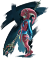 Artwork of Mipha with the Lightscale Trident from Breath of the Wild