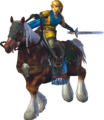 Link in his Twilight Hero Clothes riding Epona