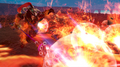 Volga wielding the Darkfire Fang in Hyrule Warriors: Definitive Edition