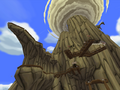 The back view of Dragon Roost Island from The Wind Waker