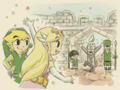 Link and Princess Zelda return to Hyrule Castle