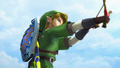 Link using the Slingshot in the E3 2010 trailer of Skyward Sword