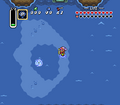 The Whirlpool Waterway south of the Pond of Happiness in Lake Hylia in A Link to the Past