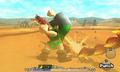 Link fighting Red Twinmold by using the Giant's Mask in Majora's Mask 3D